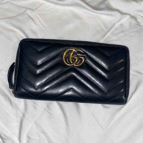 Gucci GG Marmont Zip Around Wallet - Picture 1 of 13